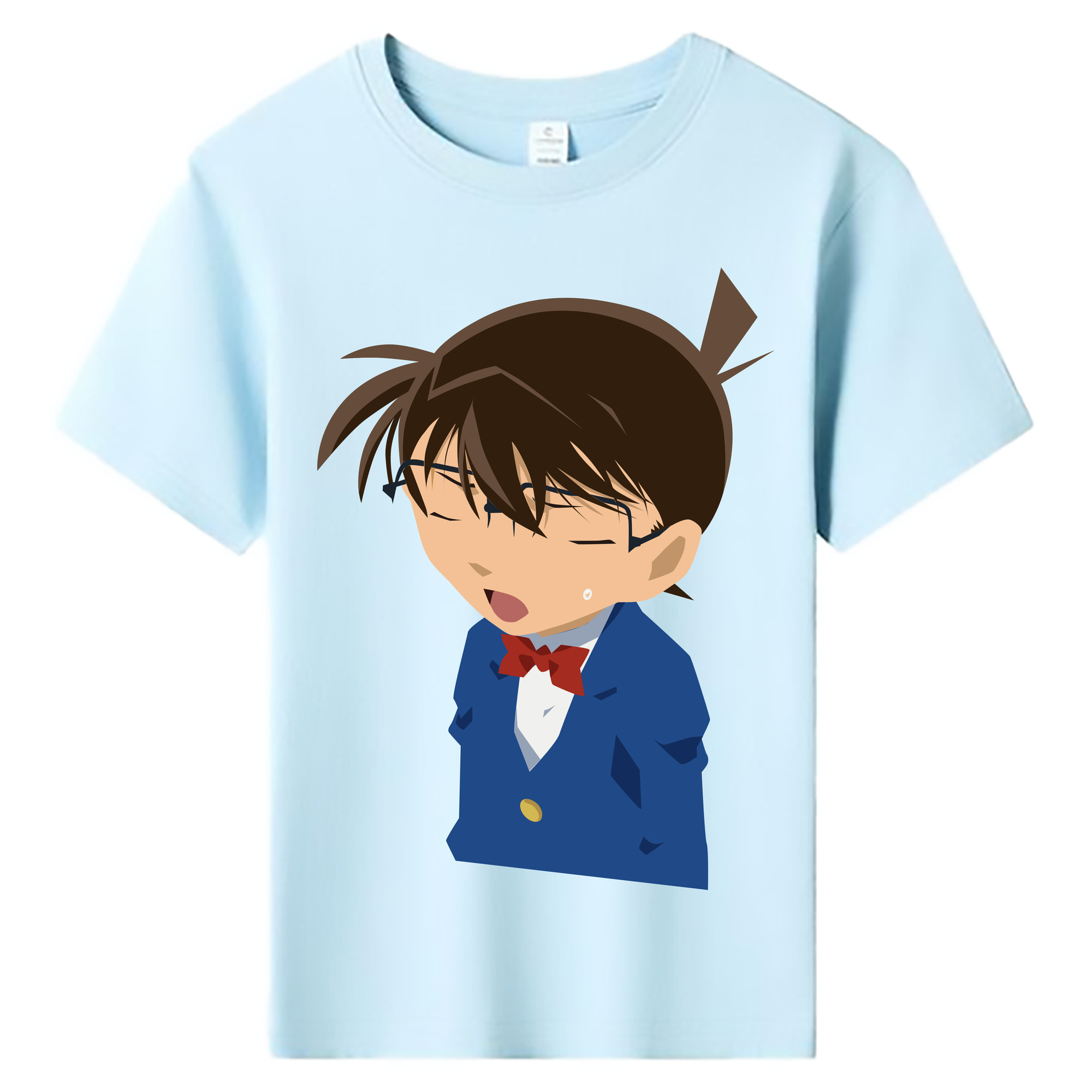 （画像用） 名探偵コナン 江戸川 コナン Detective Conan Conan Edogawa 綿100％キッズTシャツ（フロントプリント）